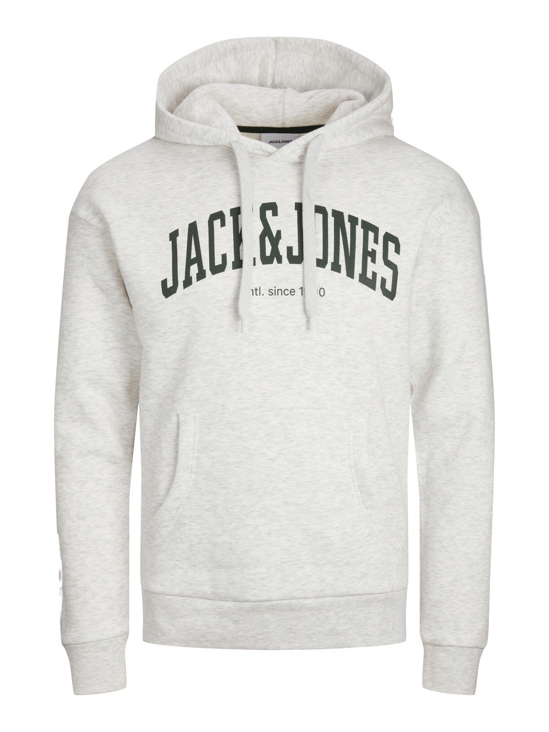 Jack & Jones Sweat à capuche Logo -White Melange - 12236513