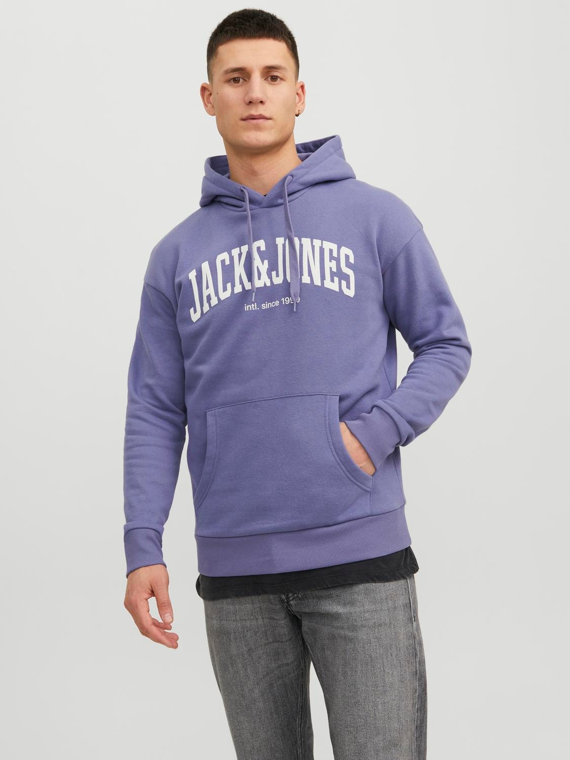 Jack & Jones Hoodie Logo -Twilight Purple - 12236513