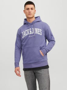 Jack & Jones Logotipas Megztinis su gobtuvu -Twilight Purple - 12236513