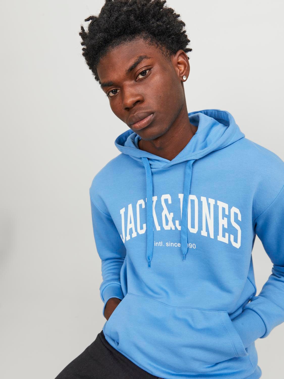 Jack & Jones Logo Hoodie -Pacific Coast - 12236513