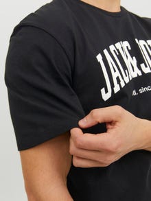 Jack & Jones Logo Kruhový výstřih Tričko -Black - 12236514