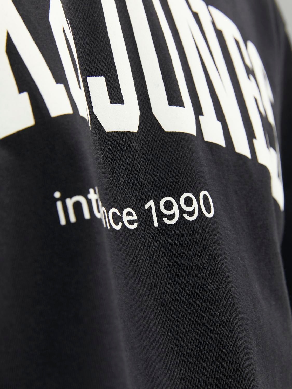 Jack & Jones Logo Crew neck T-shirt -Black - 12236514