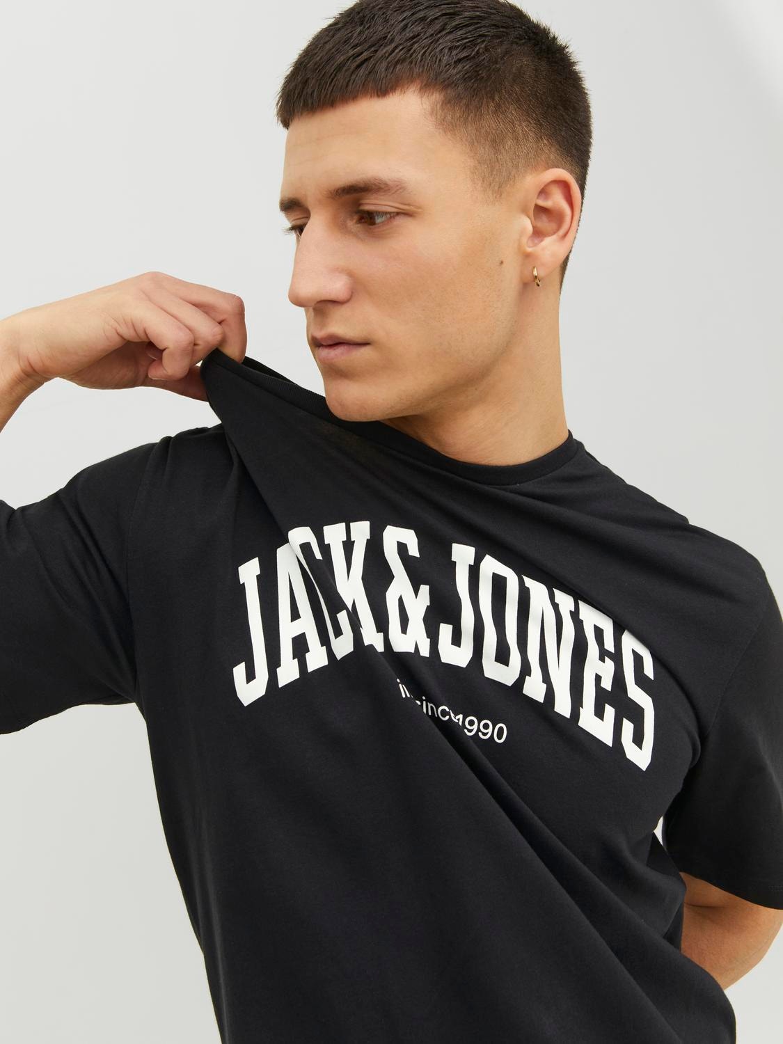 Jack & Jones Logo Rundhals T-shirt -Black - 12236514