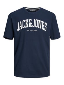Jack & Jones Logo Crew neck T-shirt -Navy Blazer - 12236514