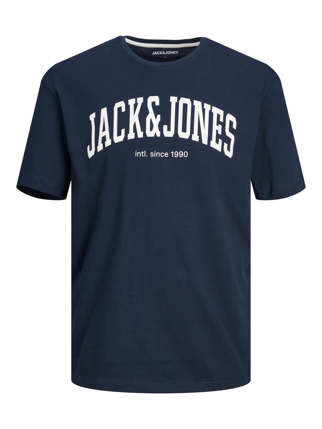 Jack & Jones Logotipas Apskritas kaklas Marškinėliai -Navy Blazer - 12236514