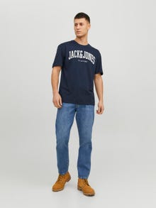 Jack & Jones Logotyp Rundringning T-shirt -Navy Blazer - 12236514