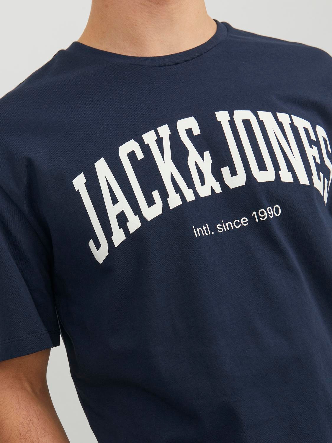Jack & Jones Logo Rundhals T-shirt -Navy Blazer - 12236514