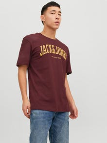Jack & Jones Logo Rundhals T-shirt -Port Royale - 12236514