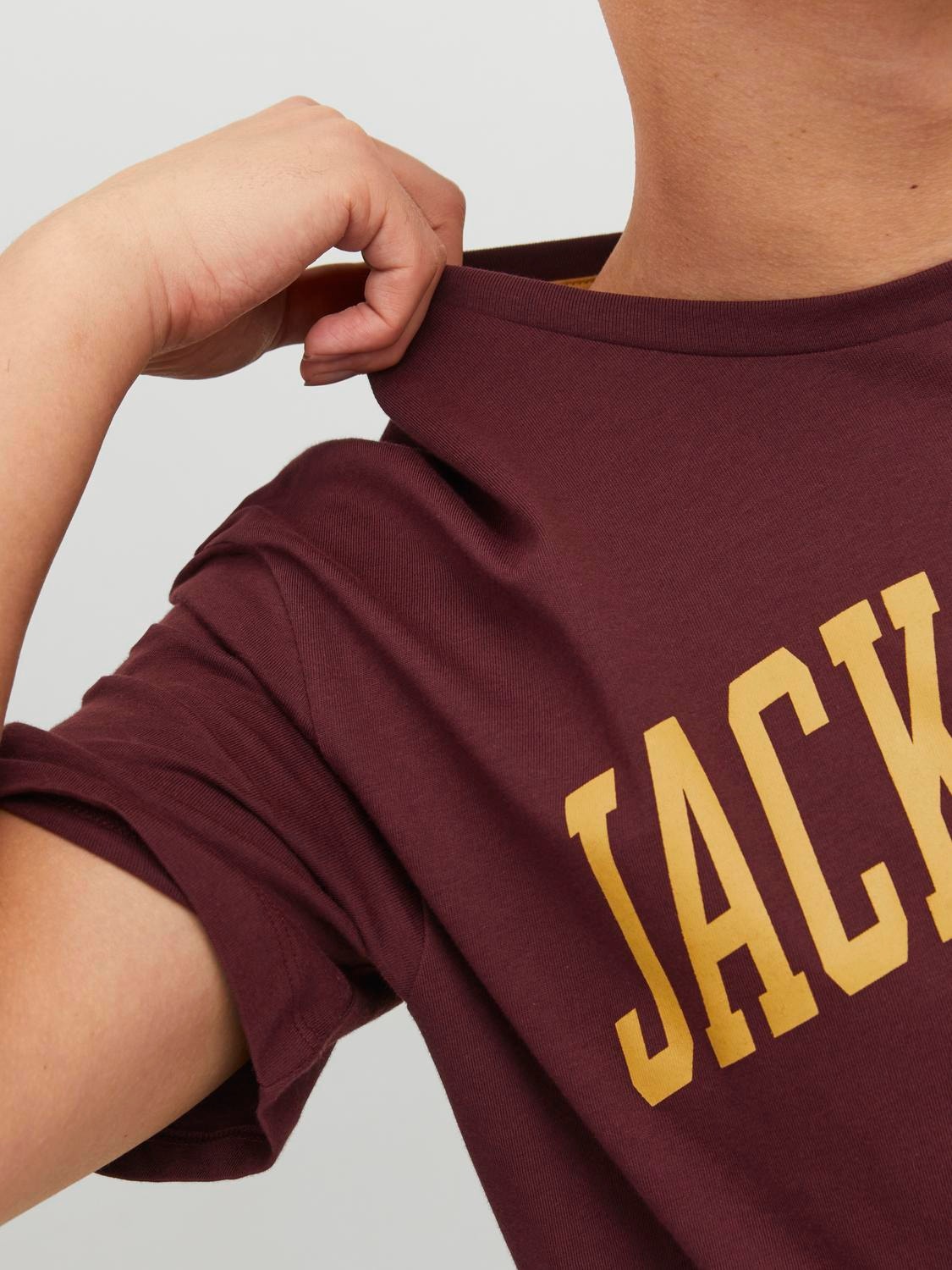 Jack & Jones Logo Crew neck T-shirt -Port Royale - 12236514