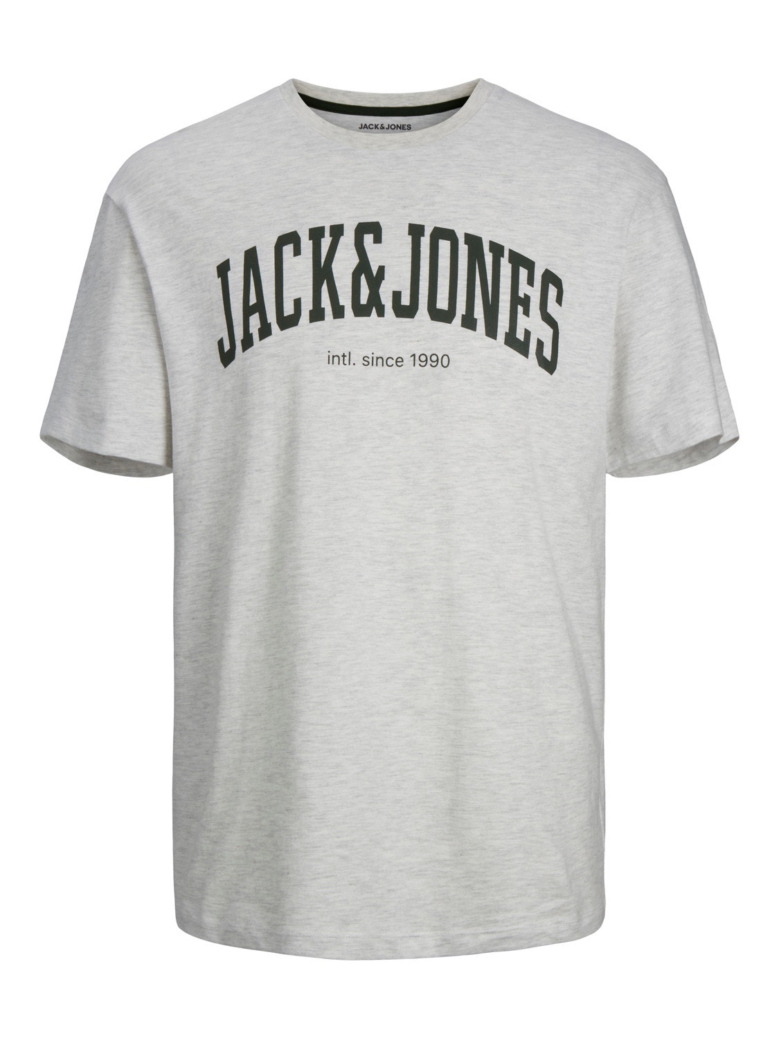 Jack & Jones Camiseta Logotipo Cuello redondo -White Melange - 12236514