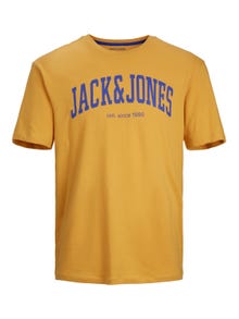Jack & Jones Logo Rundhals T-shirt -Honey Gold - 12236514