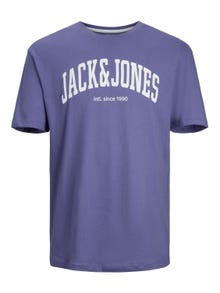 Jack & Jones Logo Kruhový výstřih Tričko -Twilight Purple - 12236514