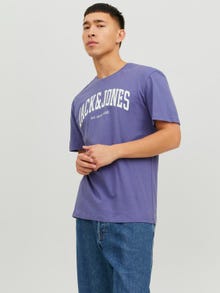 Jack & Jones Logo Ronde hals T-shirt -Twilight Purple - 12236514