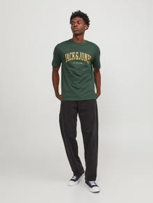 Jack & Jones Logo Pyöreä pääntie T-paita -Dark Green - 12236514