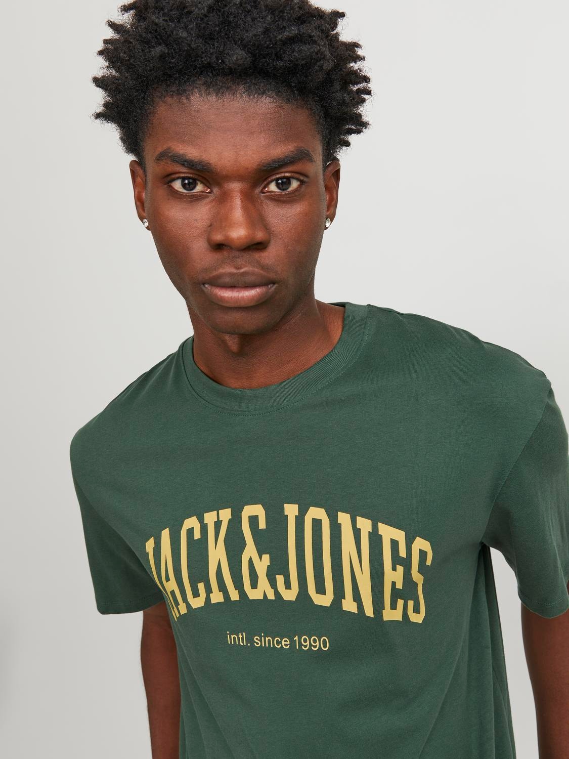 Jack & Jones Logo O-hals T-skjorte -Dark Green - 12236514