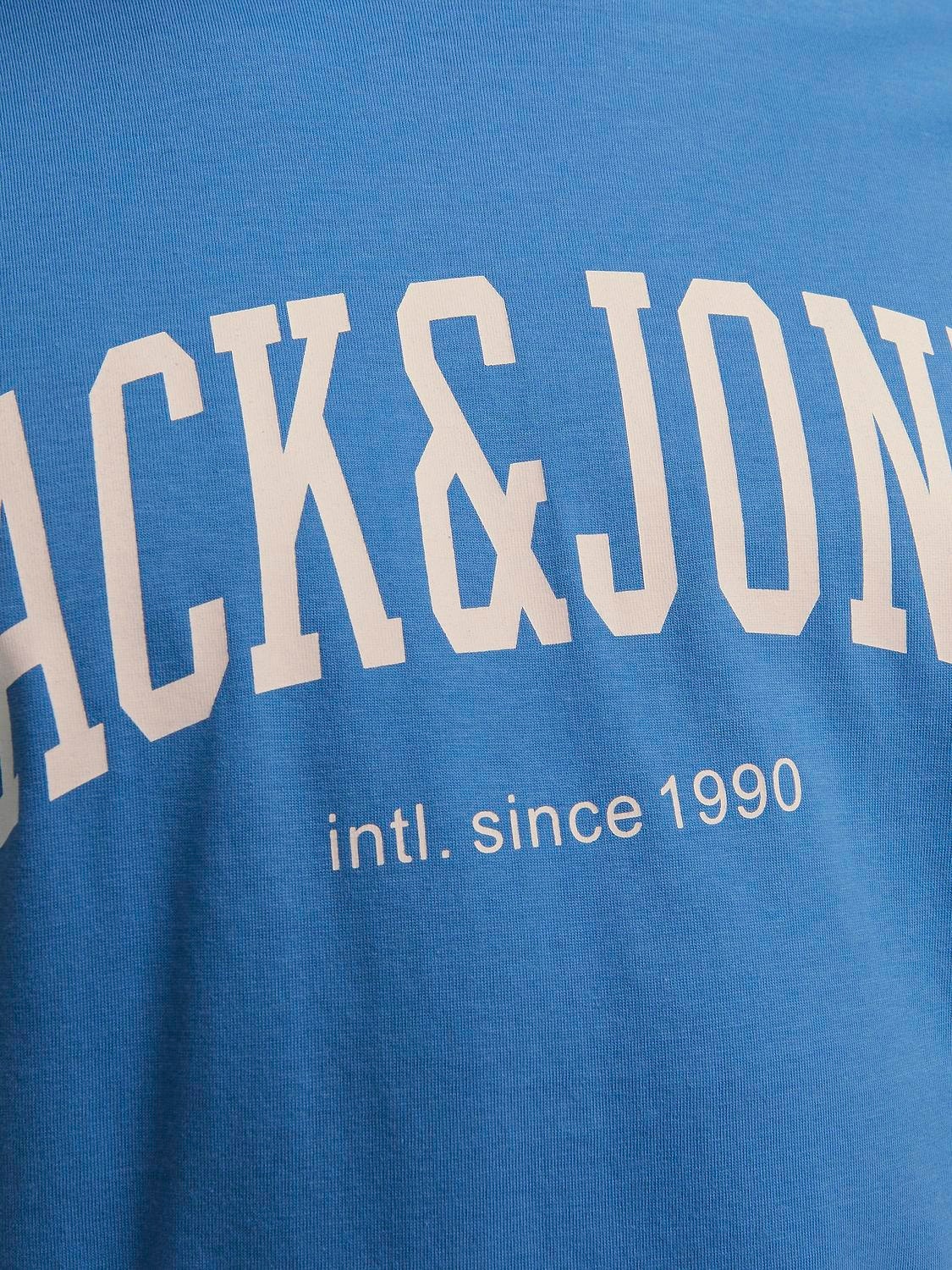 Jack & Jones Logo Pyöreä pääntie T-paita -Pacific Coast - 12236514