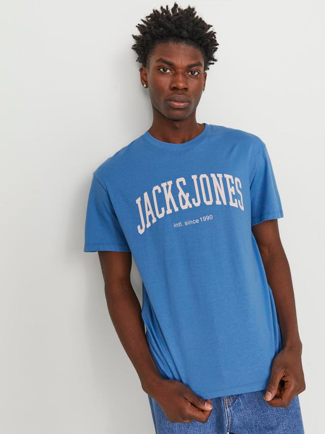 Jack & Jones Logo Kruhový výstřih Tričko - 12236514