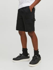 Jack & Jones Loose Fit Cargo shorts For boys -Black Denim - 12236525