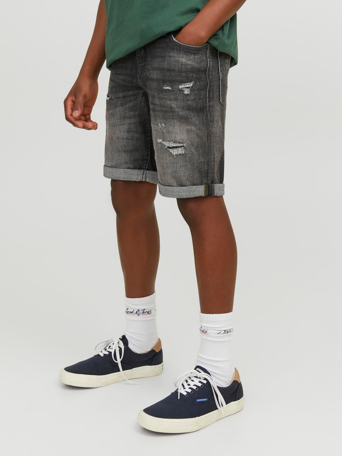 Boys grey sale denim shorts