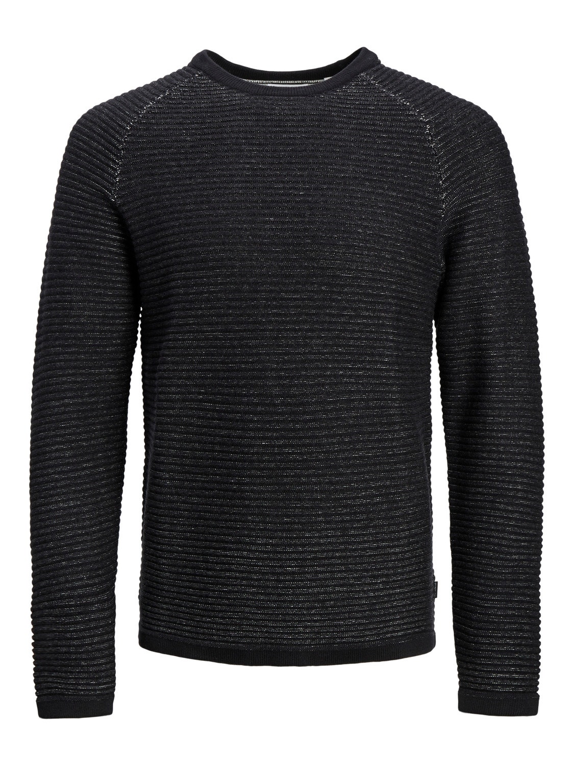 Jack & Jones Melanž Svetr s okrouhlým výstřihem -Black - 12236772