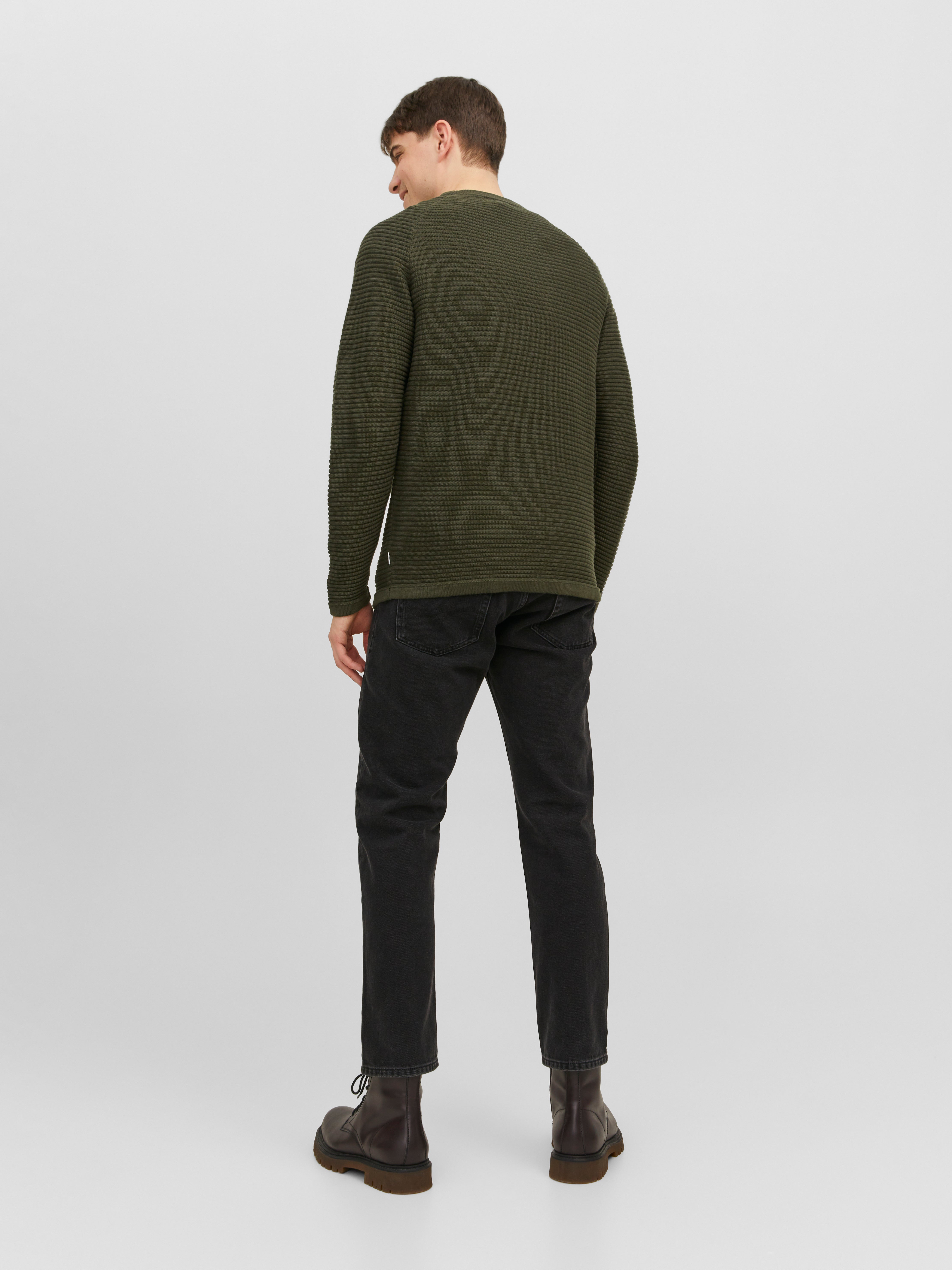 50% Rabatt auf Meliert Strickpullover mit Rundhals | Jack & Jones® 