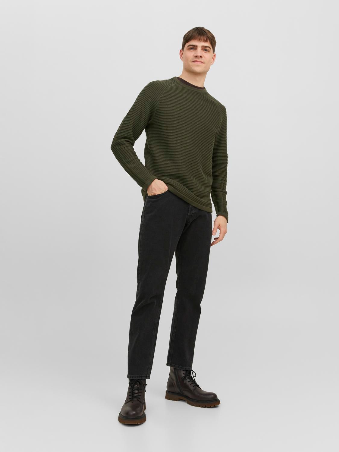 Jack & Jones Melerat Crewneck Stickad tröja -Rosin - 12236772