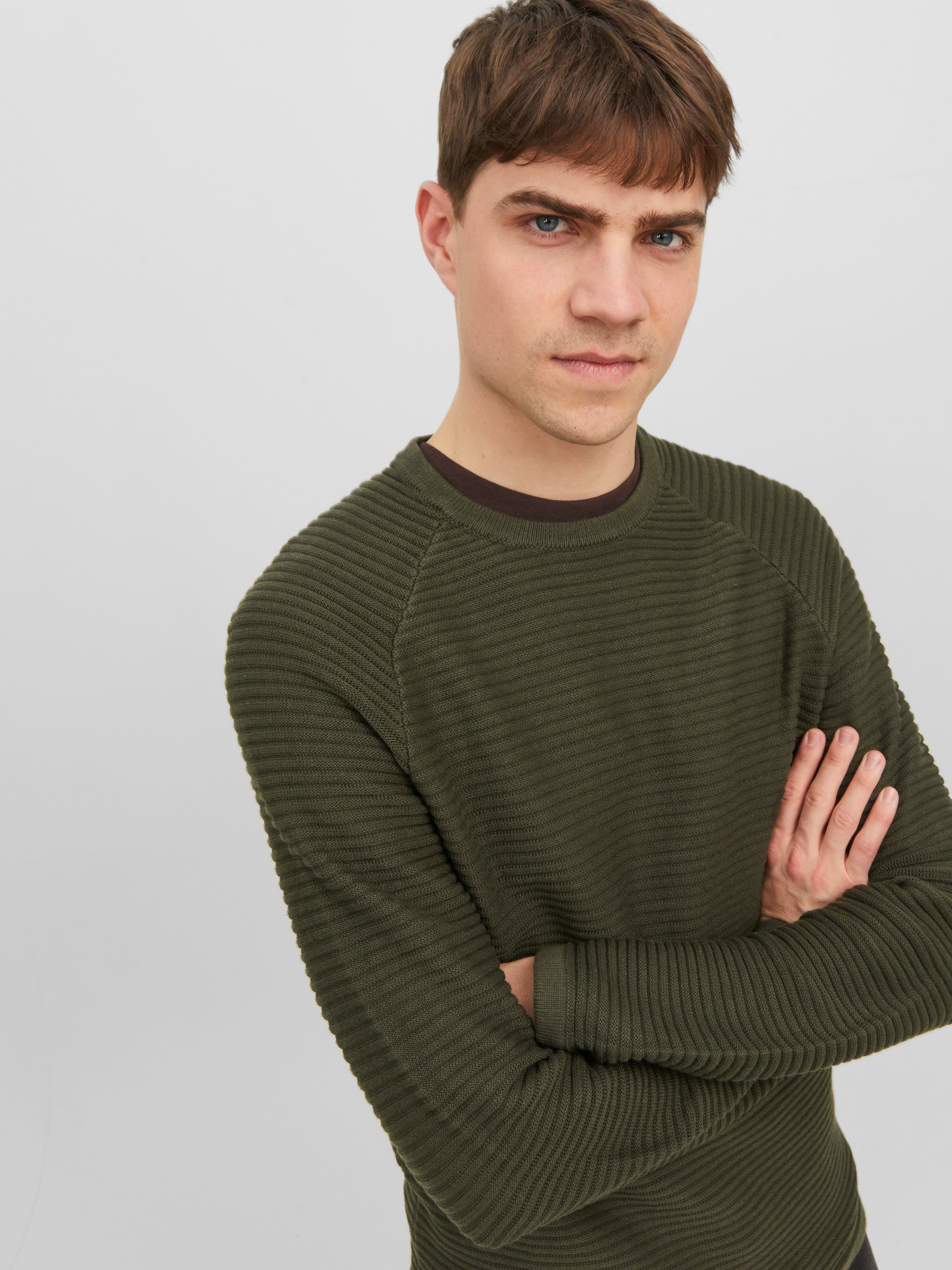 50% Rabatt auf Meliert Strickpullover mit Rundhals | Jack & Jones® 