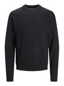 Jack & Jones Ühevärviline Meeskonnakaelusega džemper -Black - 12236774