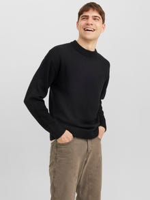 Jack & Jones Ühevärviline Meeskonnakaelusega džemper -Black - 12236774