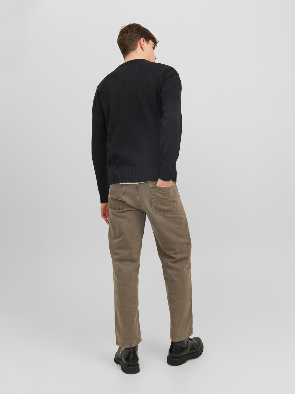 Jack & Jones Pull en maille à col rond -Black - 12236774