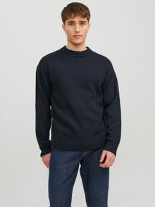 Jack & Jones Gładki Sweter z dzianiny z okrągłym dekoltem -Navy Blazer - 12236774