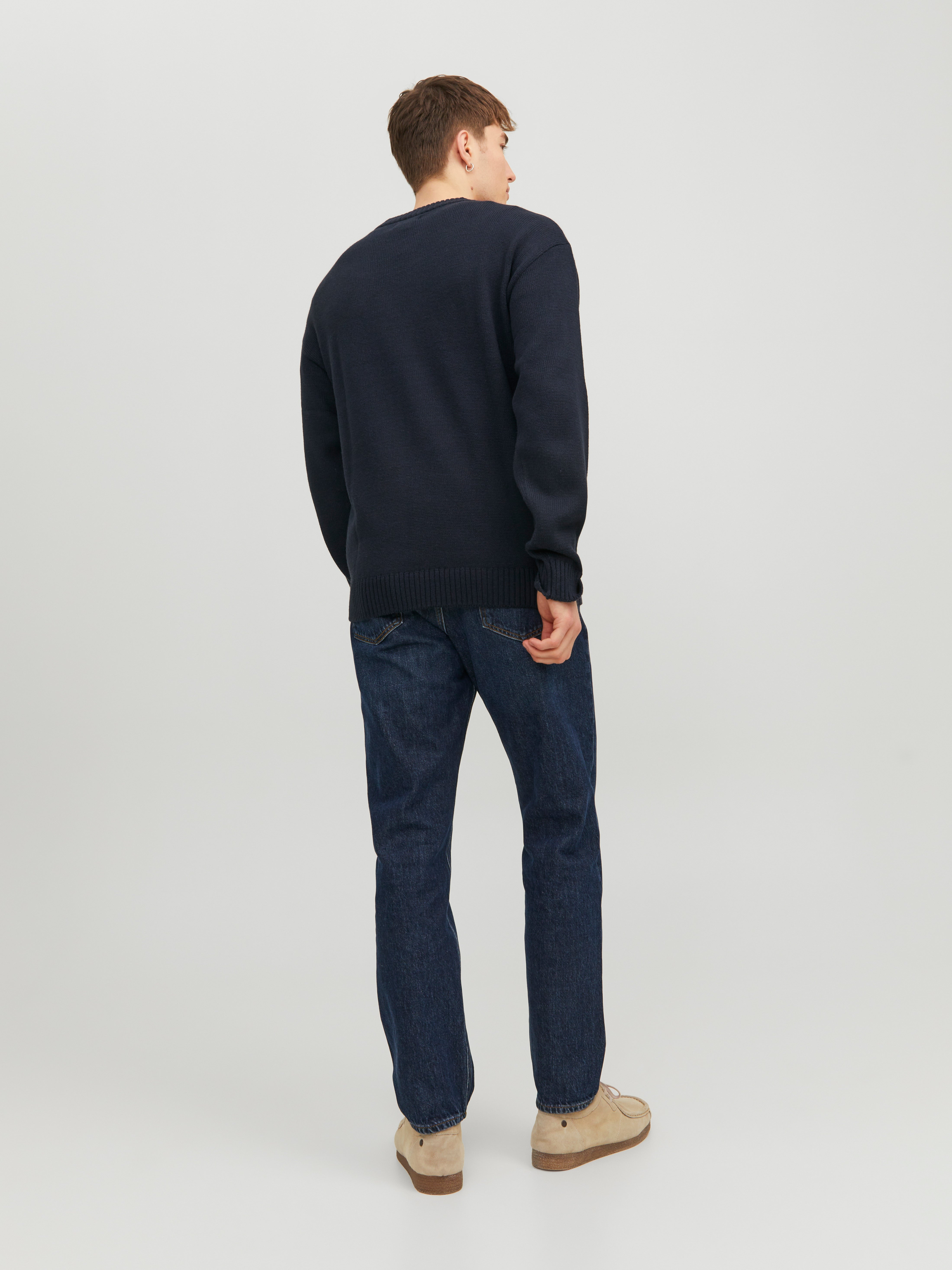 50% Rabatt auf Einfarbig Strickpullover mit Rundhals | Jack & Jones®