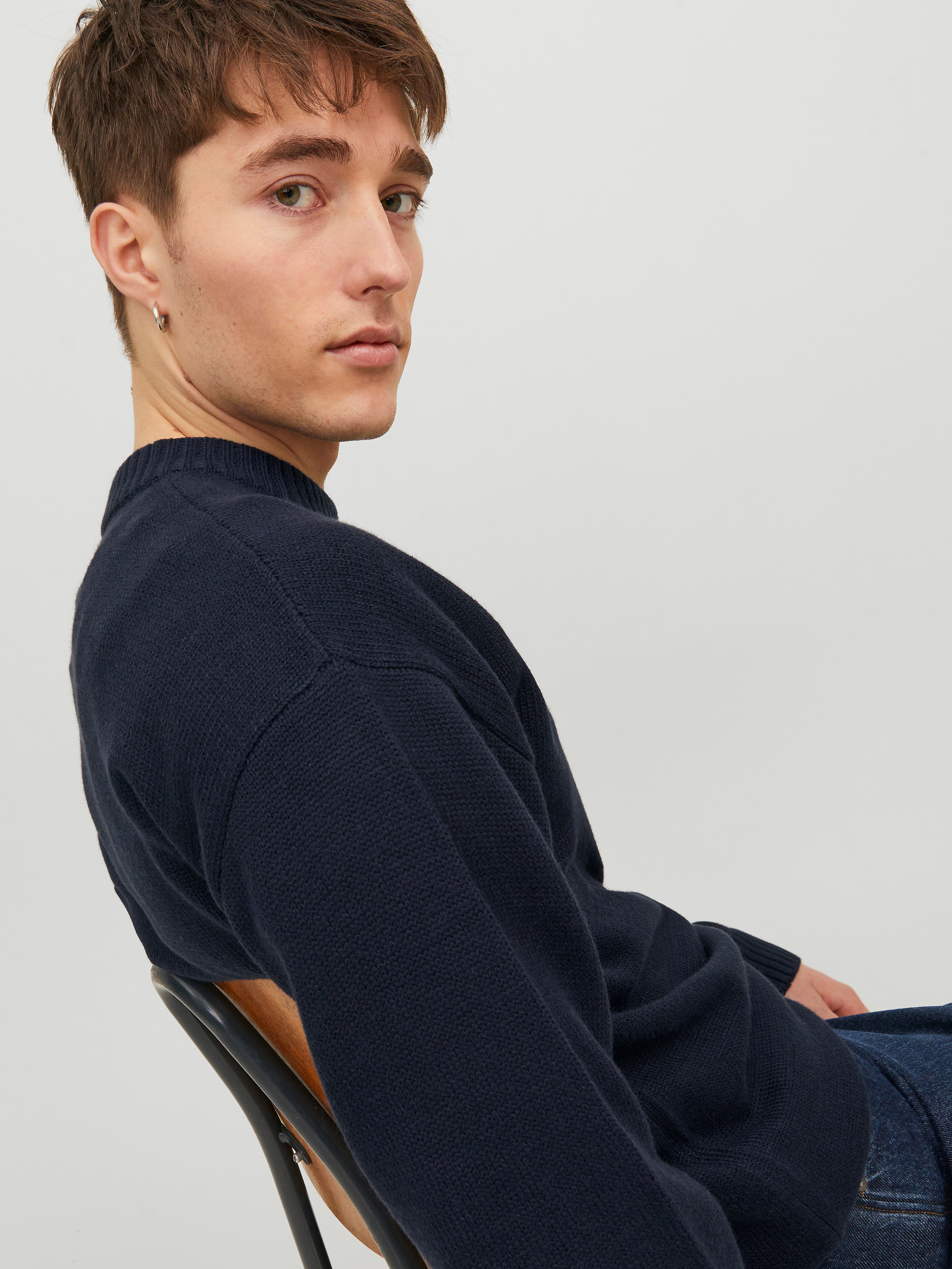50% Rabatt auf Einfarbig Strickpullover mit Rundhals | Jack & Jones®