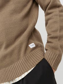 Jack & Jones Ensfarvet Striktrøje med rund hals -Otter - 12236774