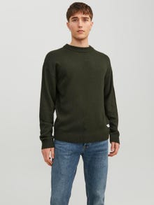 Jack & Jones Ensfarvet Striktrøje med rund hals -Rosin - 12236774