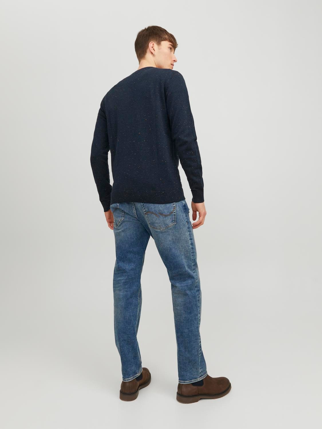 Jack & Jones Pull en maille à col rond -Navy Blazer - 12236792