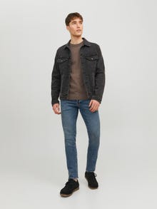 Jack & Jones Melanż Sweter z dzianiny z okrągłym dekoltem -Seal Brown - 12236792