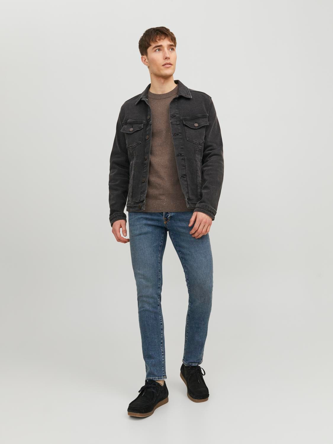 Jack & Jones Melanzs Személyzeti nyakú pulóver -Seal Brown - 12236792