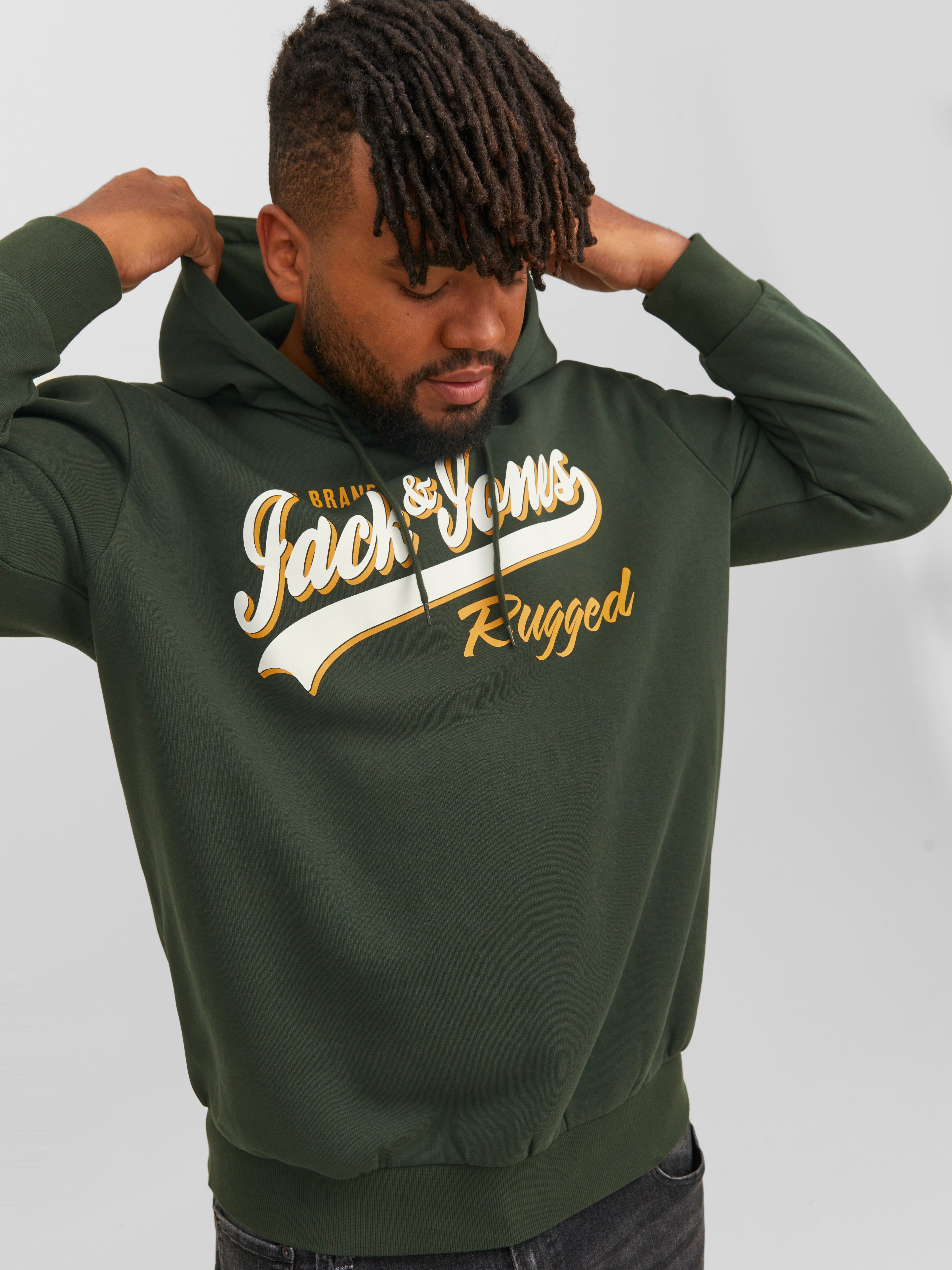 Jack & Jones Plus Size Logo Hoodie - 12236803