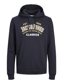 Jack & Jones Plus Size Logo Huppari -Dark Navy - 12236803