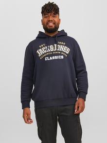Jack & Jones Plus Size Logo Huppari -Dark Navy - 12236803