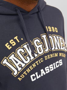 Jack & Jones Plus Size Logotipas Megztinis su gobtuvu -Dark Navy - 12236803