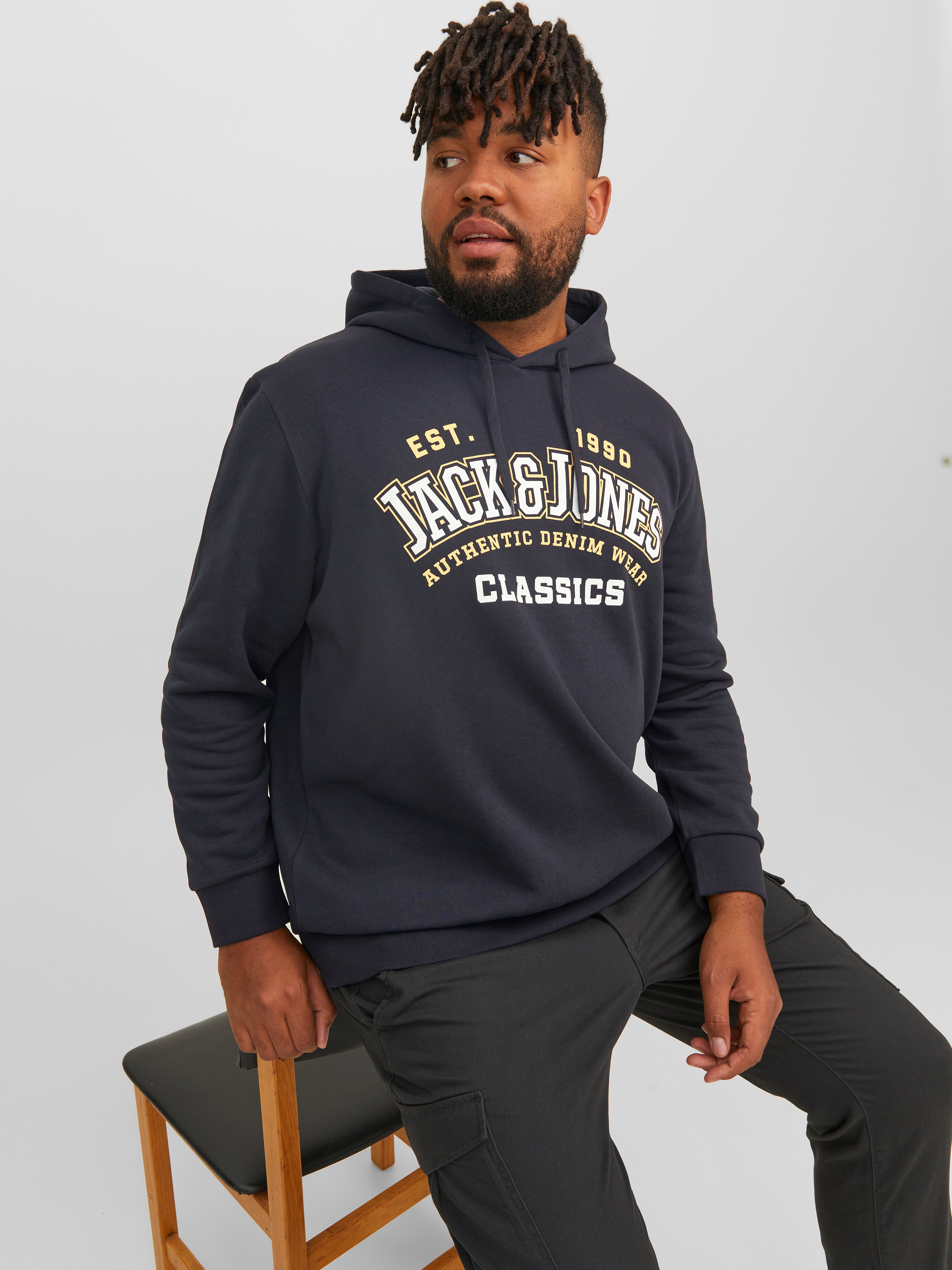 Jack & Jones Plus Size Logo Hoodie - 12236803