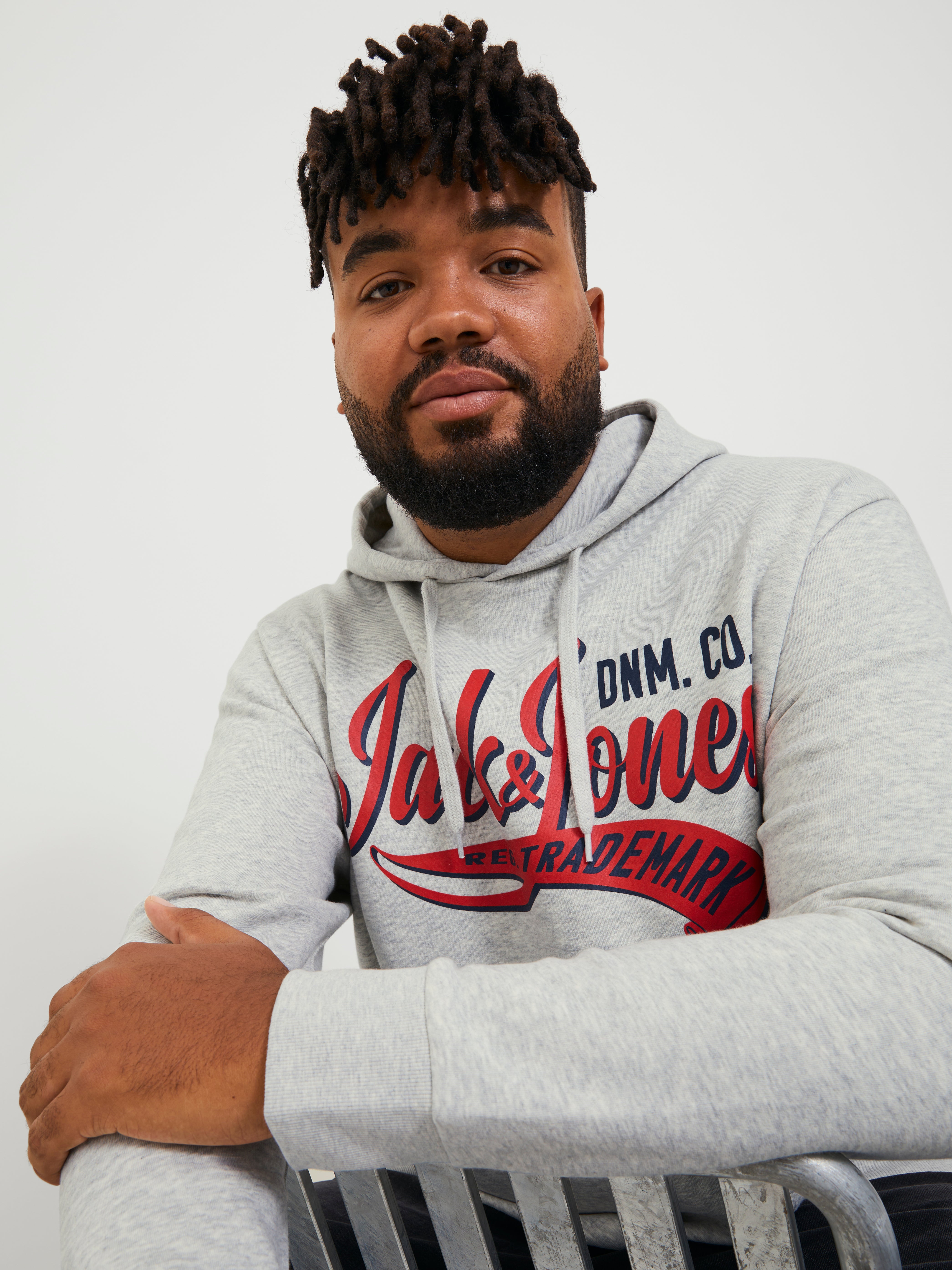 Jack & Jones Plus Size Logo Hoodie - 12236803