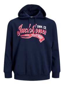Jack & Jones Plius Logotipas Džemperis -Navy Blazer - 12236803