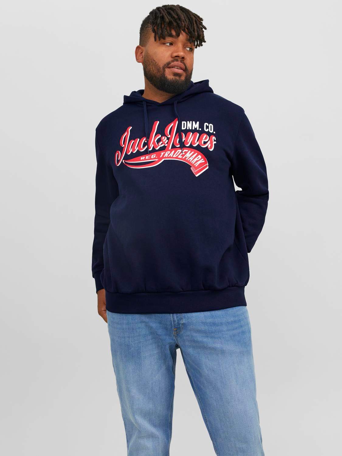 Jack jones best sale navy hoodie