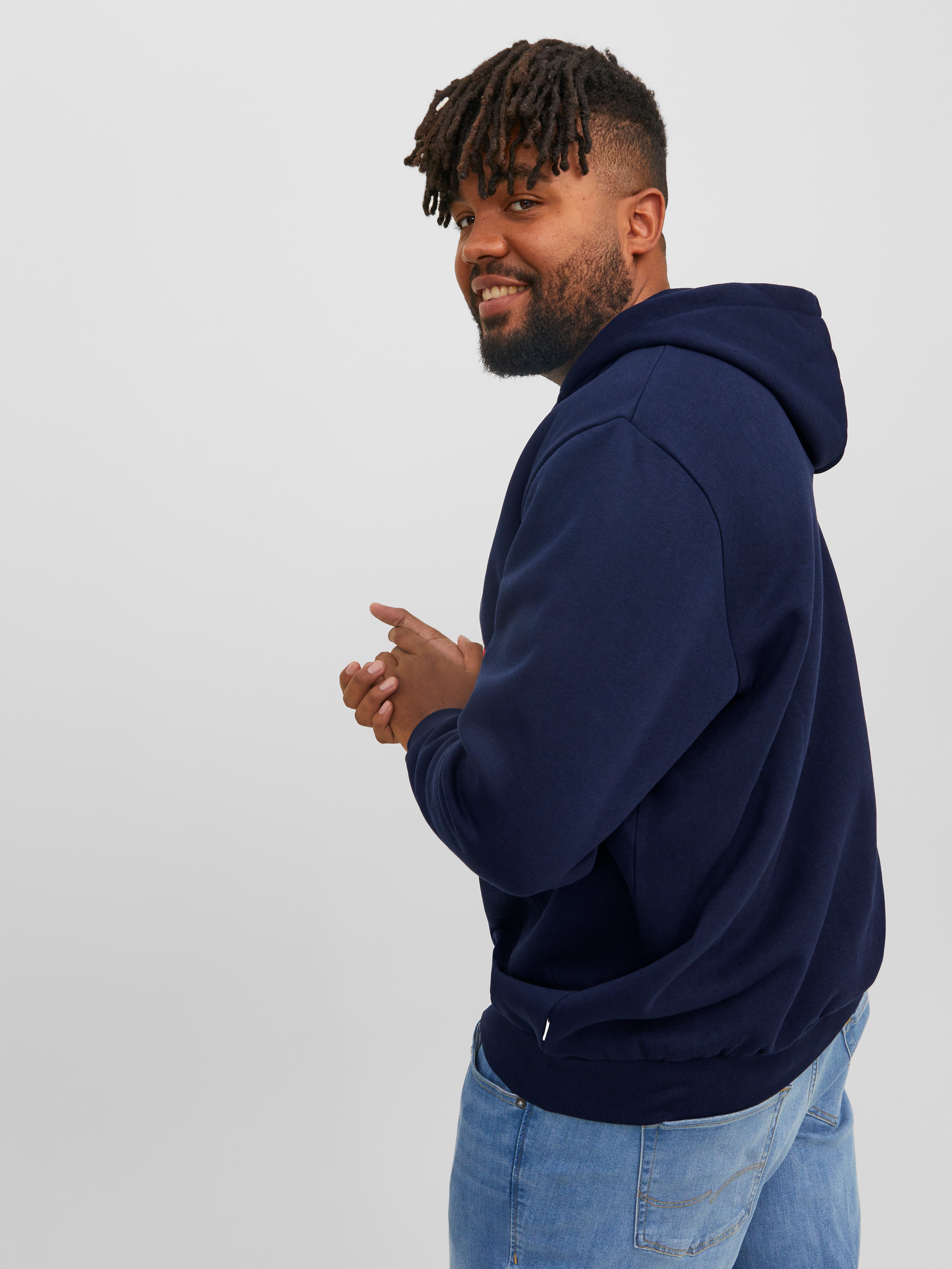 Jack & Jones Plus Size Logo Hoodie - 12236803