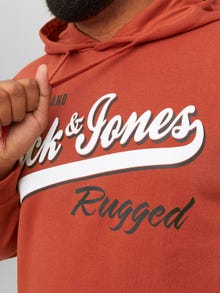 Jack & Jones Plus Size Hoodie Logo -Cinnabar - 12236803