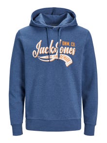 Jack & Jones Plus Size Hoodie Logo -Ensign Blue - 12236803