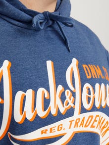 Jack & Jones Plus Size Logo Hættetrøje -Ensign Blue - 12236803